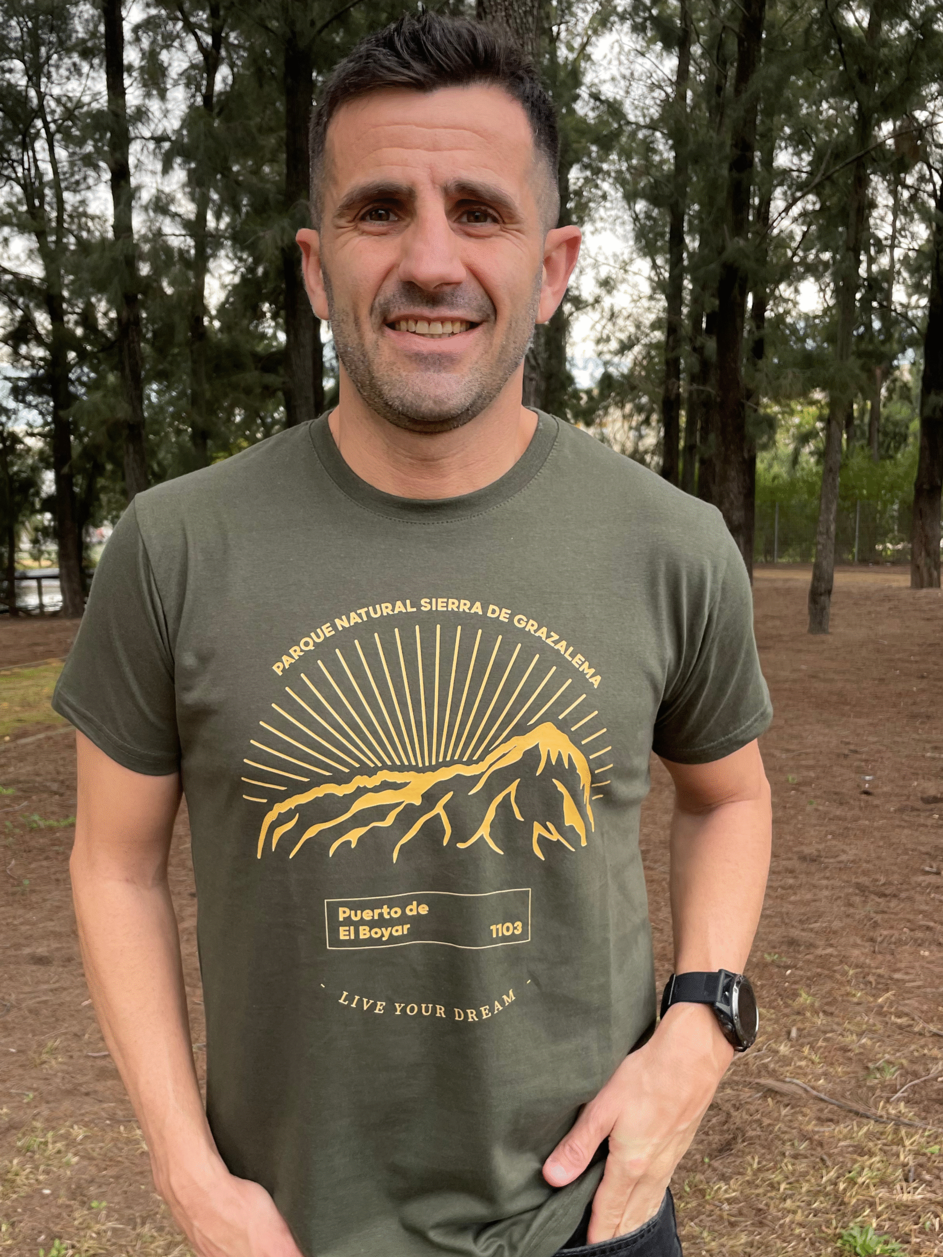 LIVE YOUR DREAMS CAMISETA CASUAL "BOYAR" KHAKI