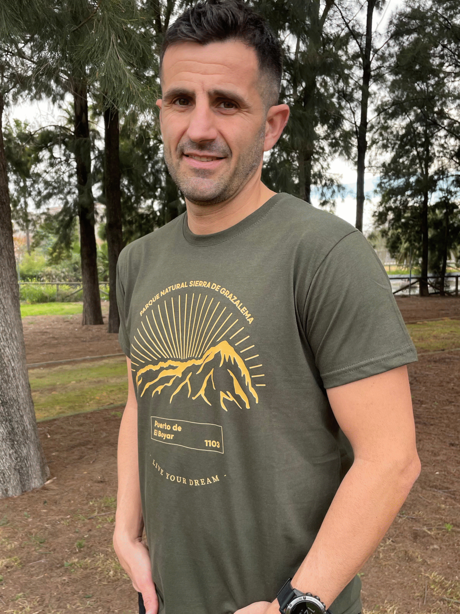 LIVE YOUR DREAMS CAMISETA CASUAL "BOYAR" KHAKI - Imagen 3