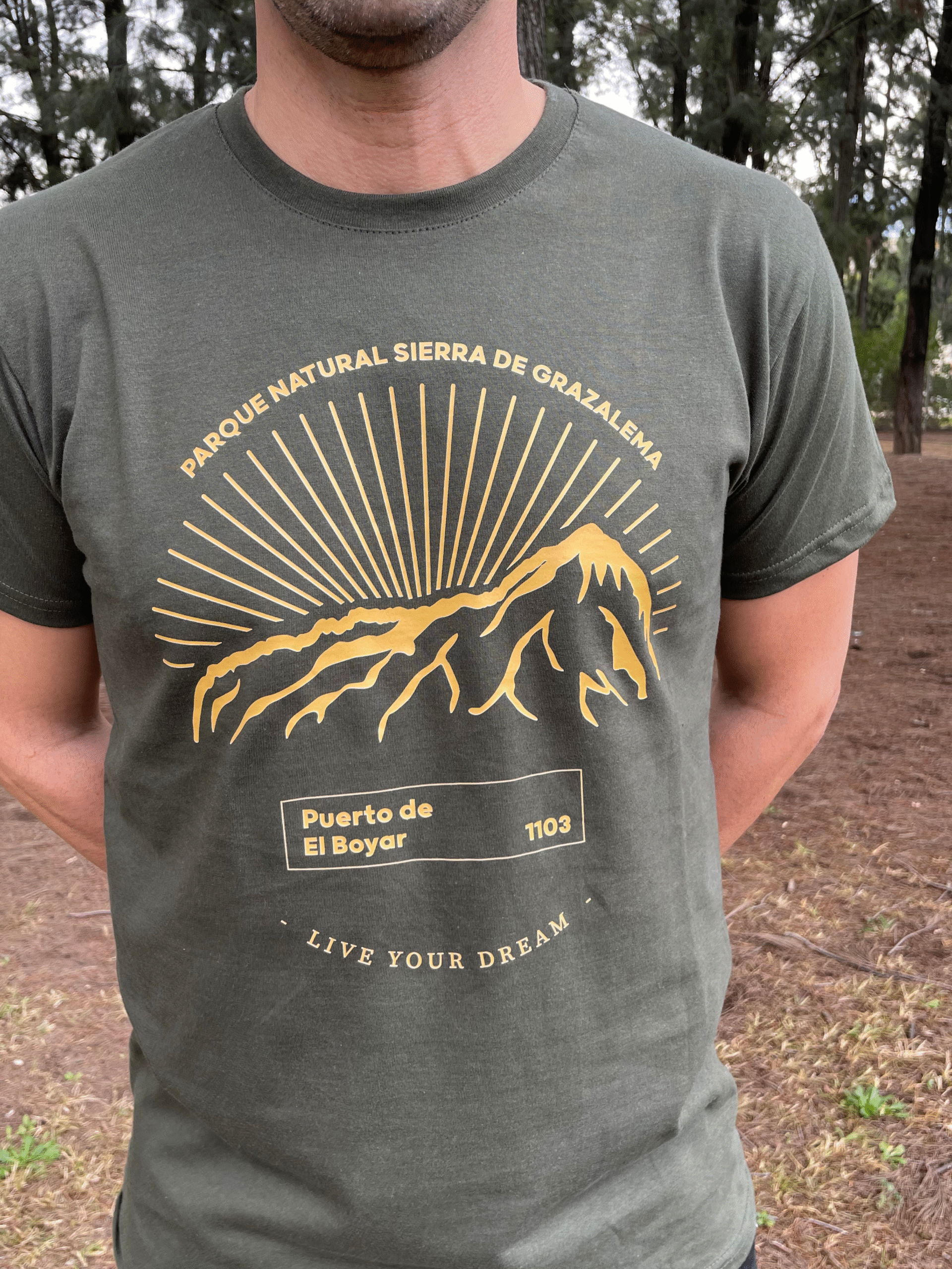 LIVE YOUR DREAMS CAMISETA CASUAL "BOYAR" KHAKI - Imagen 2
