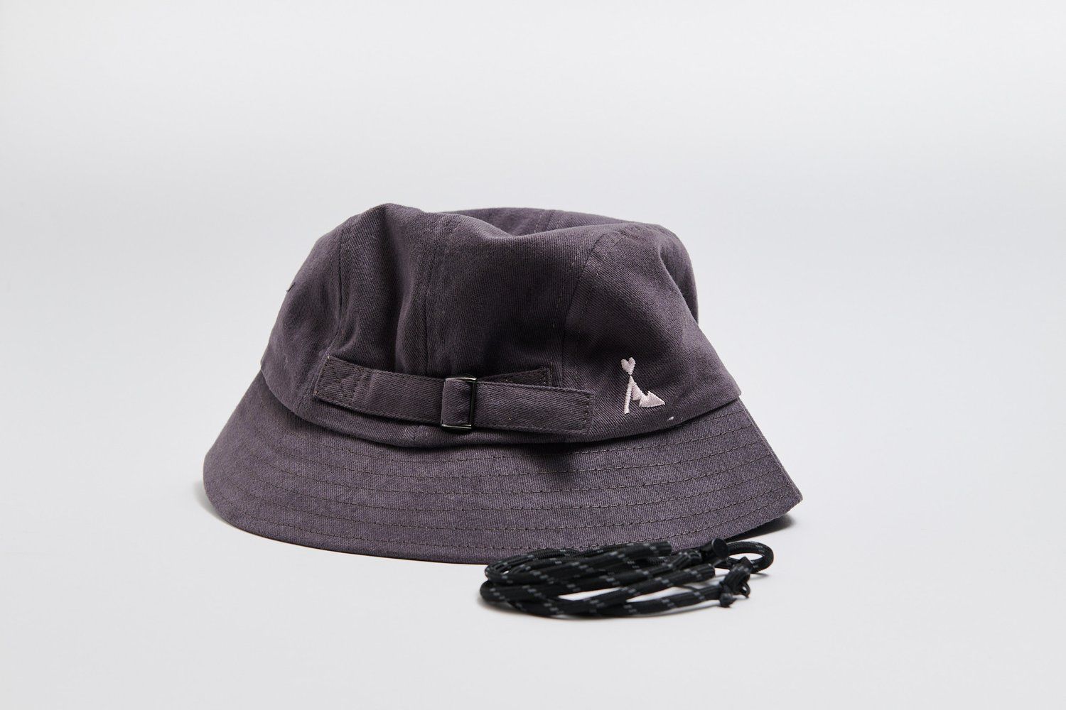 VÅGA SOMBRERO DE ALGODON LAVADO CHARCOAL / BLACK - Imagen 3