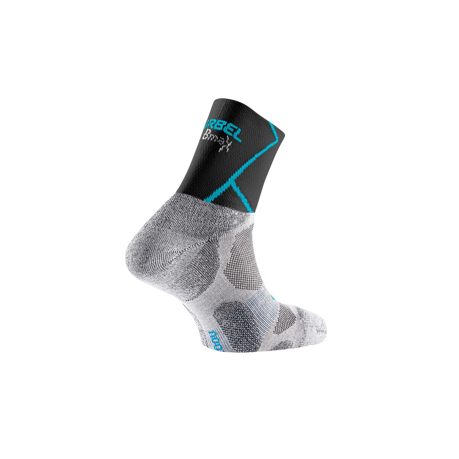 LURBEL CALCETIN RUNNING TRACK FOUR GRIS HIELO / TURQUESA - Imagen 2