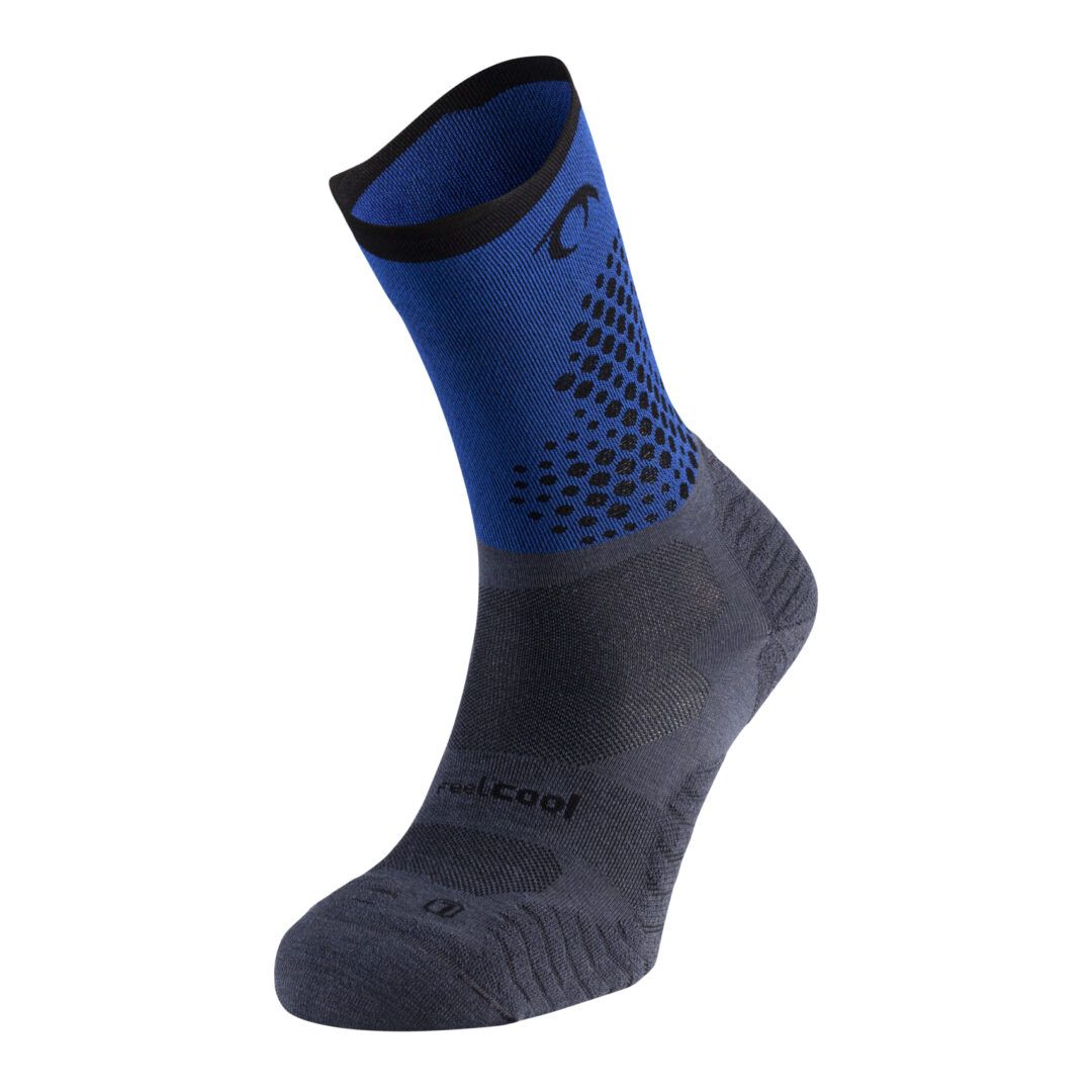 LURBEL CALCETIN RUNNING RISE FLUX  FIVE GRIS MARENGO / AZUL ROYAL