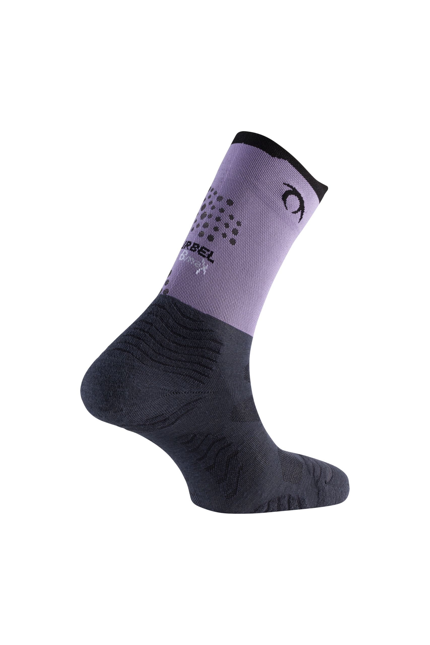 LURBEL CALCETIN RUNNING RISE FLUX FIVE GRIS MARENGO / LAVANDA - Imagen 2