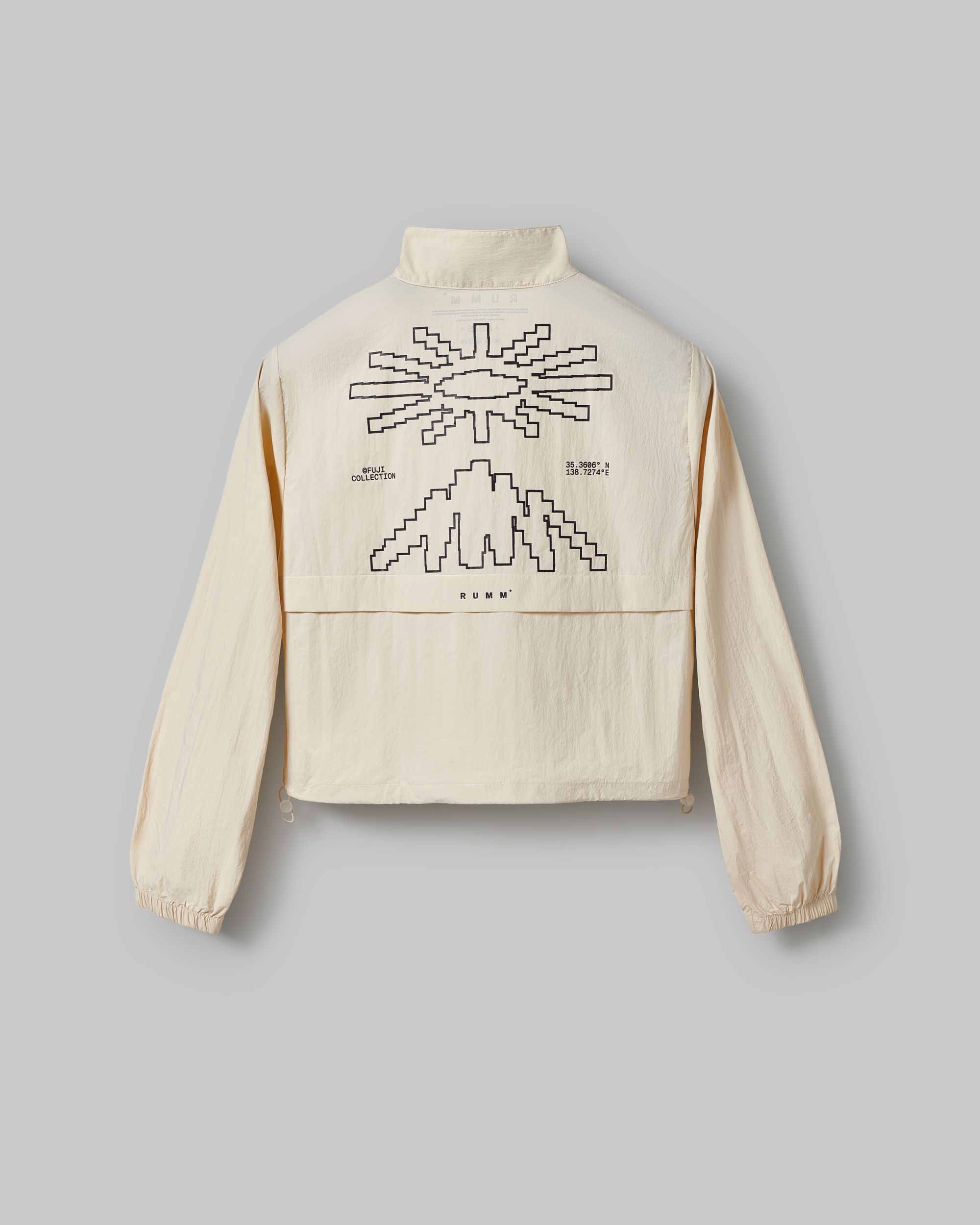 RUMM CORTAVIENTOS MUJER CROP TOP BEIGE - Imagen 2