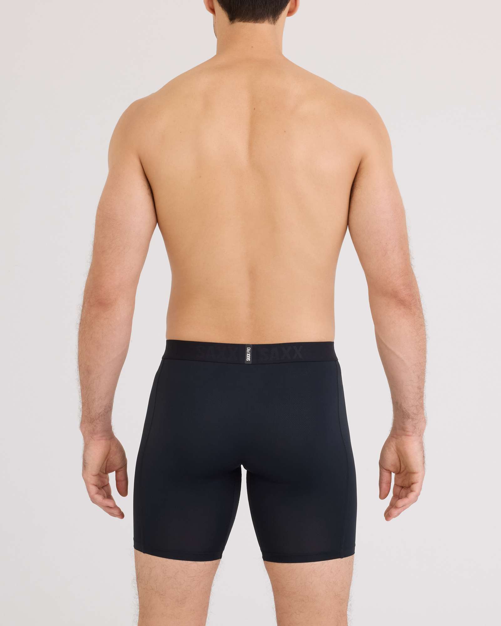 SAXX BOXER DEPORTIVO SMOOTH FLEX LIGHT COMPRESSION LONG BLACK - Imagen 2